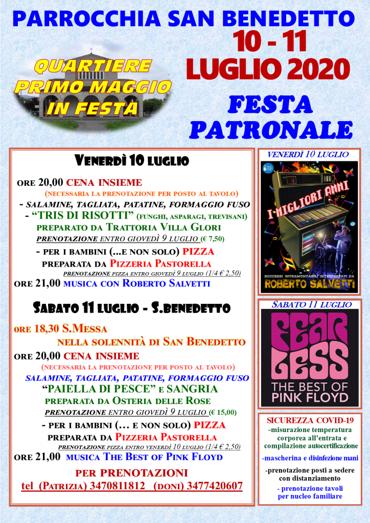 locandina festa s.benedetto 2020